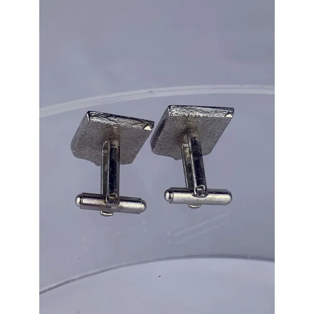 Eagle Regalia Coat of Arms Silver Tone Cufflinks Heraldry Shield Griffin Vintage